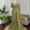 Deepika 619 Fendy Silk Designer Sequnce Work Wedding Wear Saree