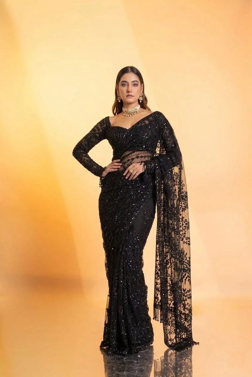 Tamanna 3462 Net Embroidery Bollywood Trending Party Wear Saree