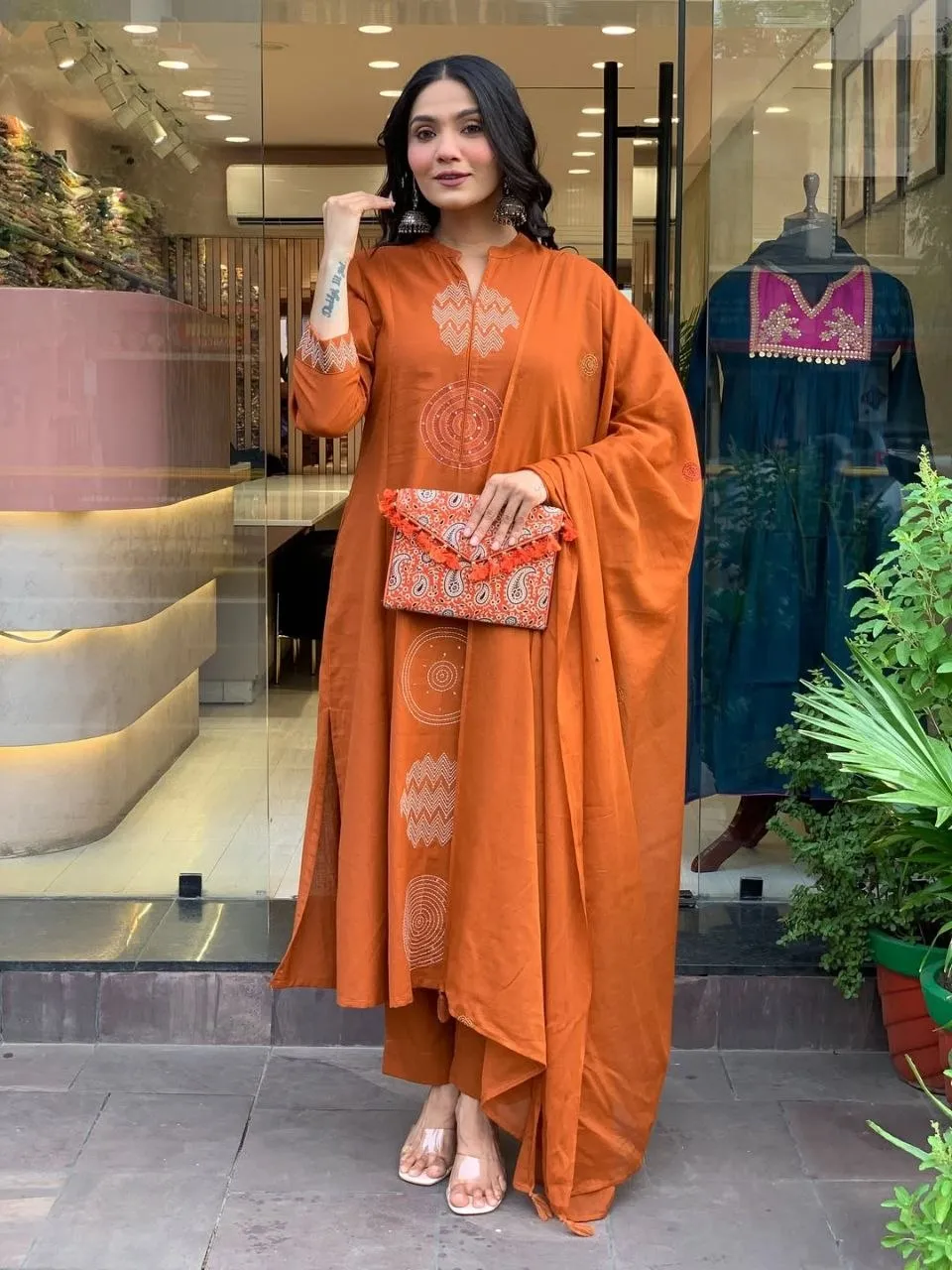 Zarin 03 Chanderi Cotton Office Wear Readymade Dress Collection