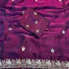 SNT Space Silk Saree Multi Thread Sequence Work