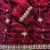 SNT Space Silk Saree With heavy Embroidery Sequence Work