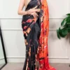 WMN 7012 Kalyzaa Satin Silk Printed Party Wear Sraee Online