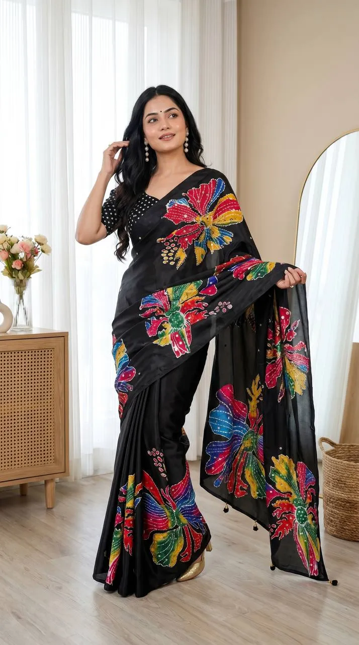 WMS Semi Model Silk Party Wear Printed Saree Collection