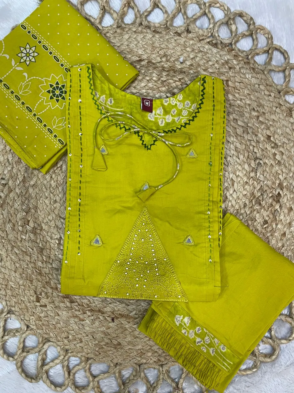 Lila 153 Cotton Embroidery Hand Work Festival & Party Wear Readymade Dress