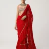 Tamanna 3455 Georgette Designer Ruffle Saree With Mirror Work