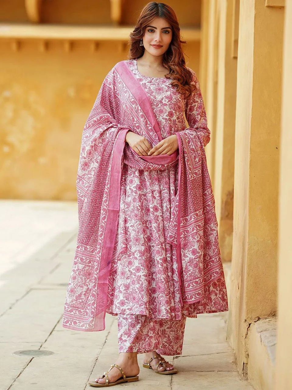Aradhna 2059 Rayon Printed Festival Readymade Gown Wholesale Surat