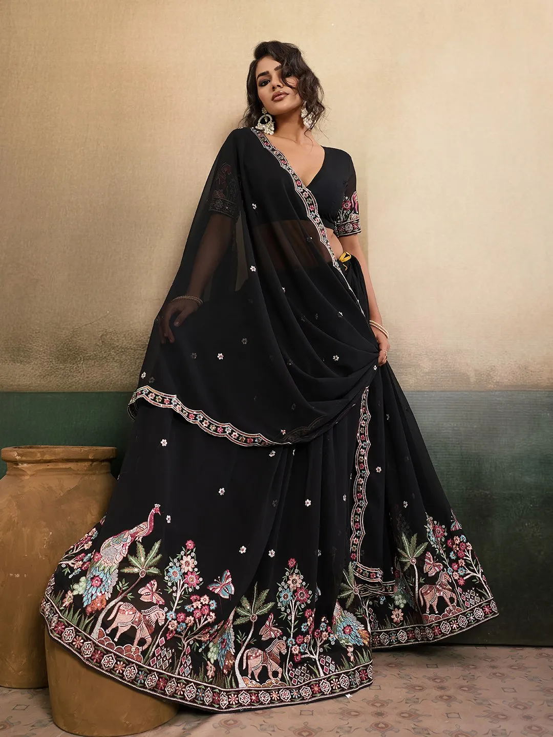Kiara Georgette Embroidery Work Lehenga Choli Wholesale Surat
