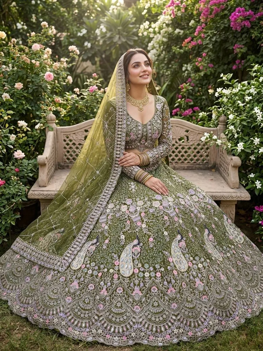 SBD 1676 Net Sequins Wedding & Party Wear Lehenga Choli Wholesale Surat