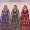 Kb 1094 Velvet Embroidery Wedding & Bridal Wear Lehenga Choli Wholesale Surat