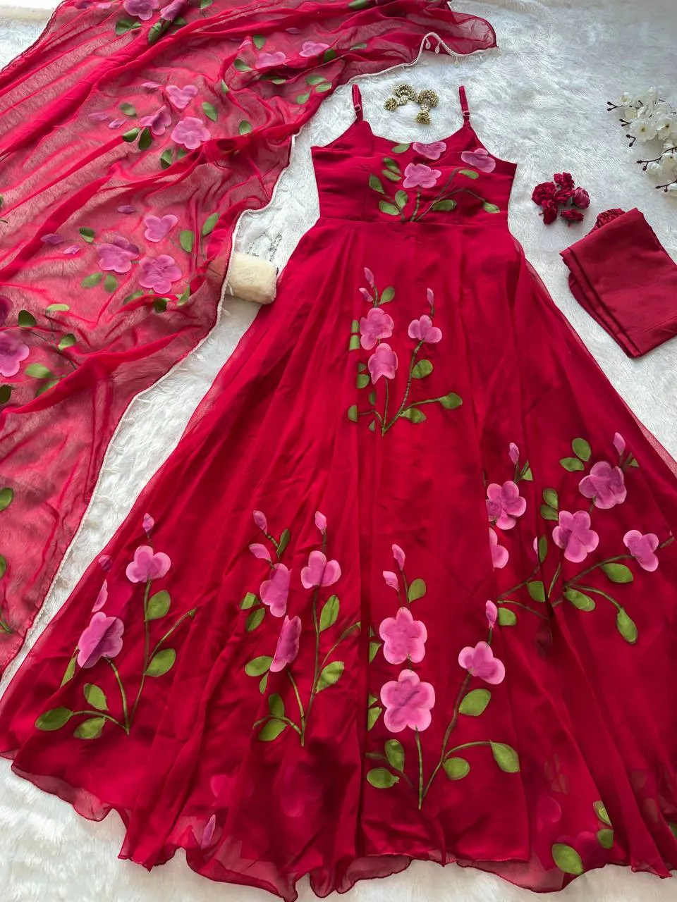 SWT 339 Georgette Festival Anarkali Gown Wholesale Surat