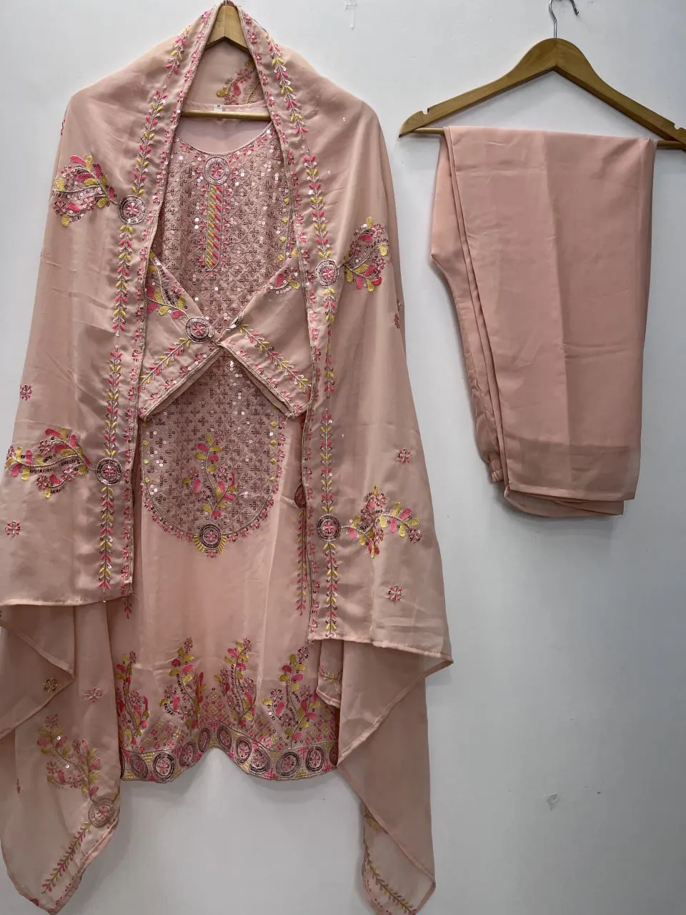ASD 7106 Georgette Embroidery Work Readymade Dress Wholesale Surat