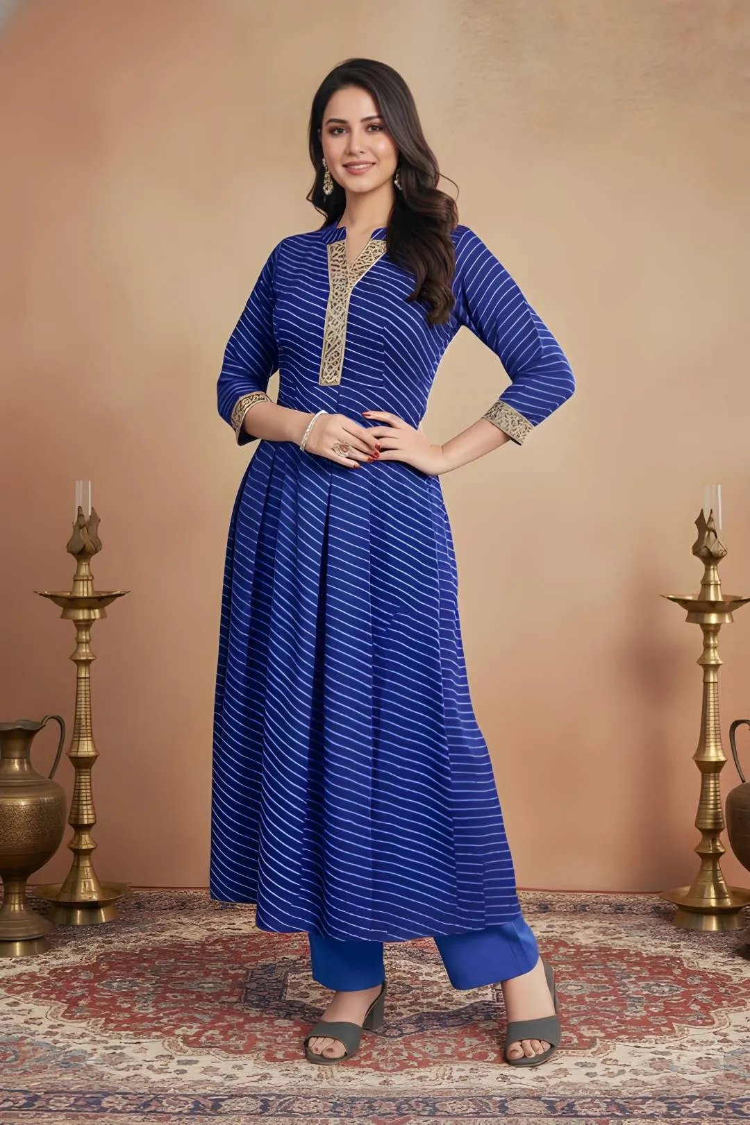 Shiv 324 Leheriya Georgette Printed Gown Pant Wholesale Surat
