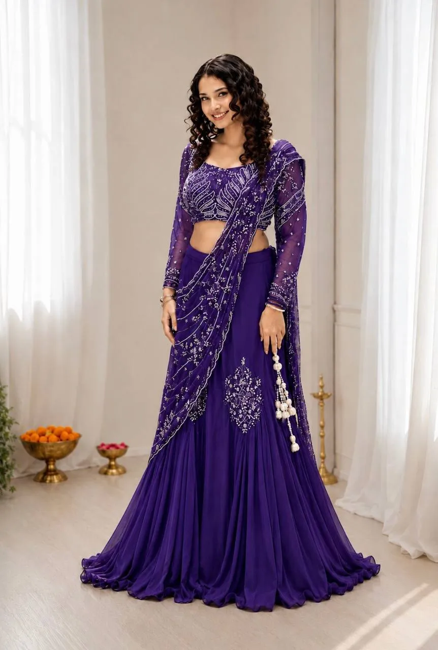 BDB 73 Chinon Silk Embroidey Trending Wedding Ready To Wear Saree Wholesale Surat