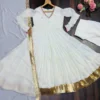 STD 6105 Vichitra Silk Thread Work Anarkali Gown Eid Collection For Woven