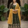 Moni 1262 Fendi Silk Sequins Embroidery Work Gown Wholesale Surat India