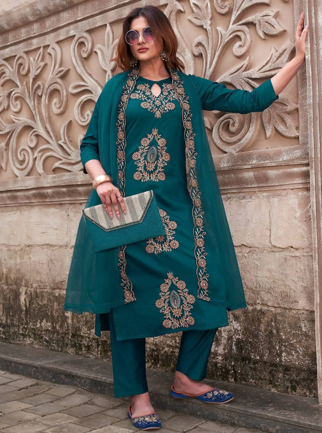 FFD Tesla Embroidery Work Festival Readymade Dress Wholesale Surat