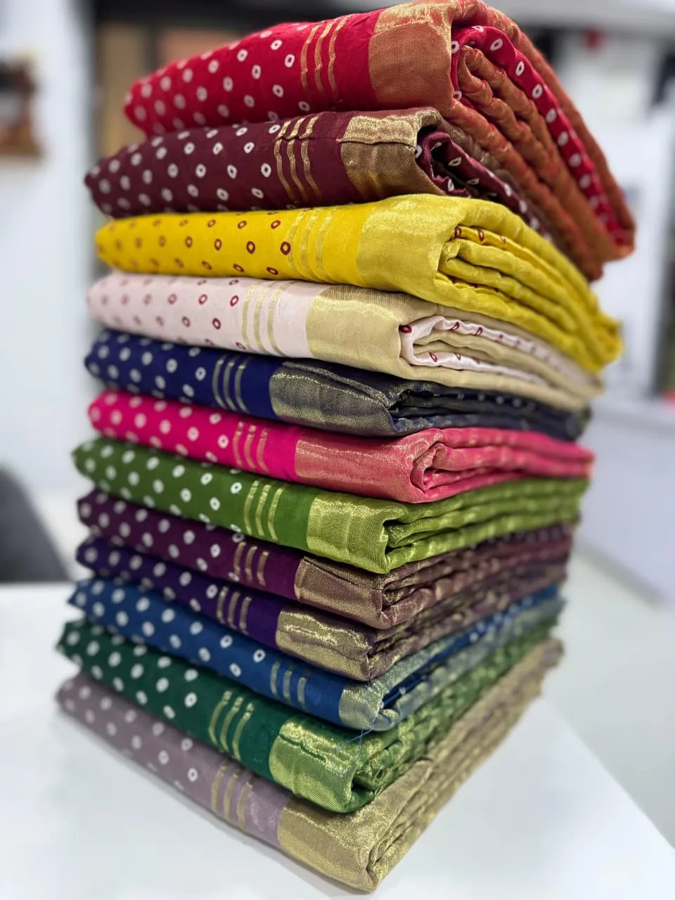 Gaji Silk Bandhej Saree Wholesale Online India SANB Vol 103
