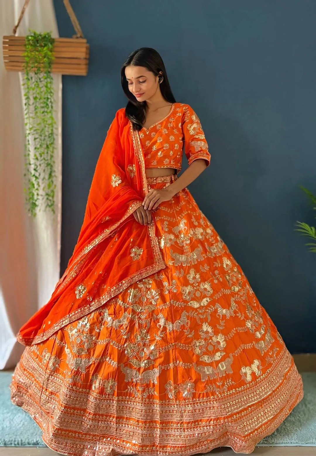 DKT 5026 Jalpari Silk Embroidery Work Wedding Lehenga Choli India