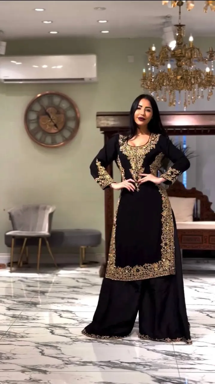 Deepika 1599 Georgette Thread Work Sharara Suit Set Wholesale