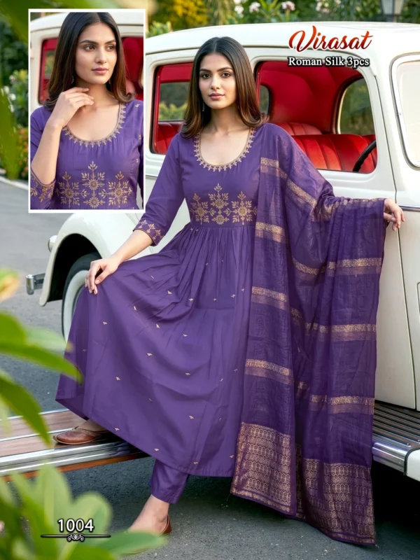 Stylish Dnp Virasat Silk Roman Top Bottom With Dupatta Wholesale 2026