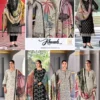 Mumtaz Arts Khwaab Chiffon Dupatta Jam Viscose Digital Printed Dress Material Wholesale