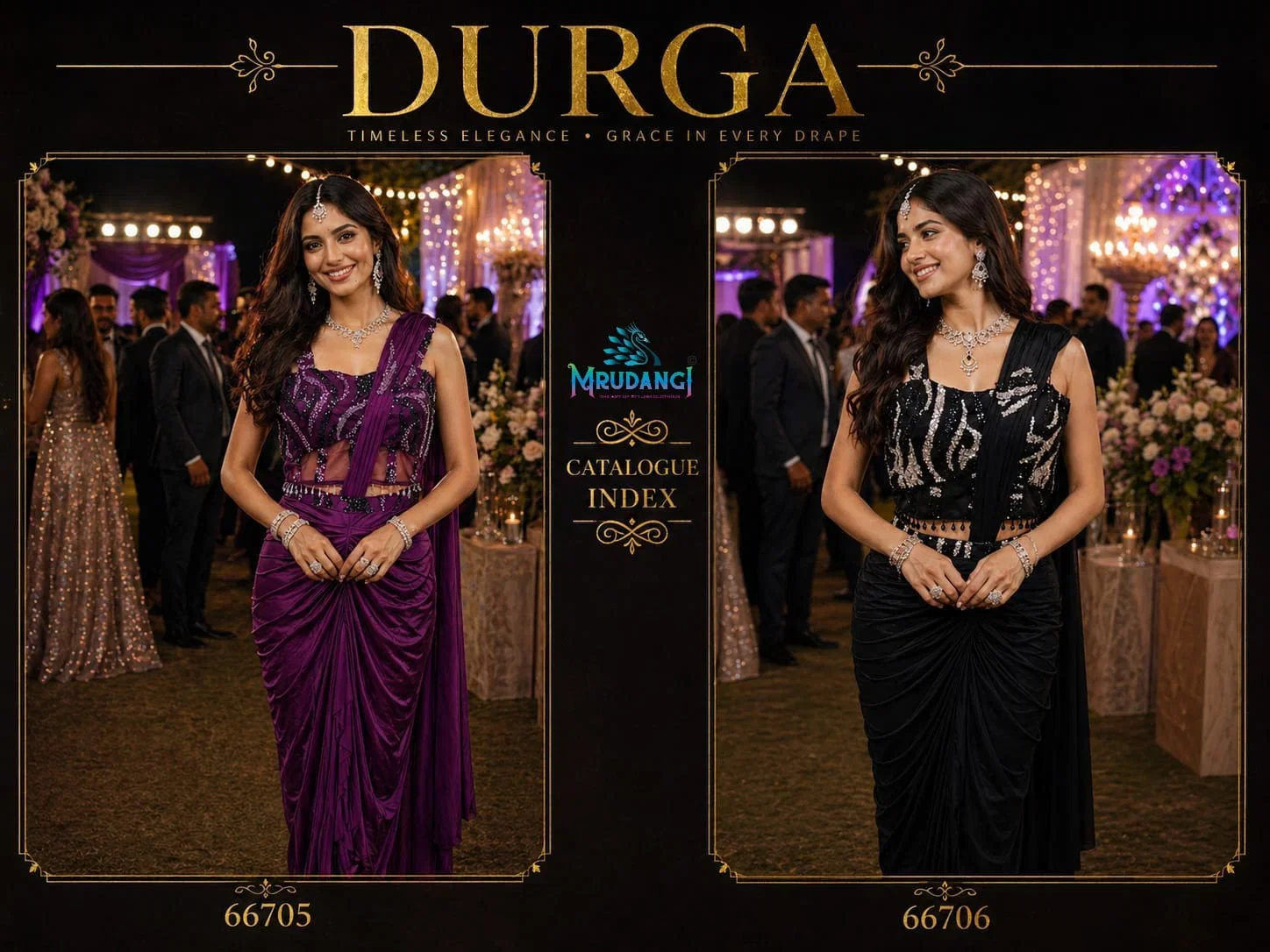 Latest Mrudangi Durga Lycra Ready To Wear Saree Collection Wholesale 2026