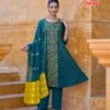 Buy Mystic 9 Aakruti Vol 1 Vertican Shimmer Flaired Top With Bottom And Dupatta Wholesale 2026