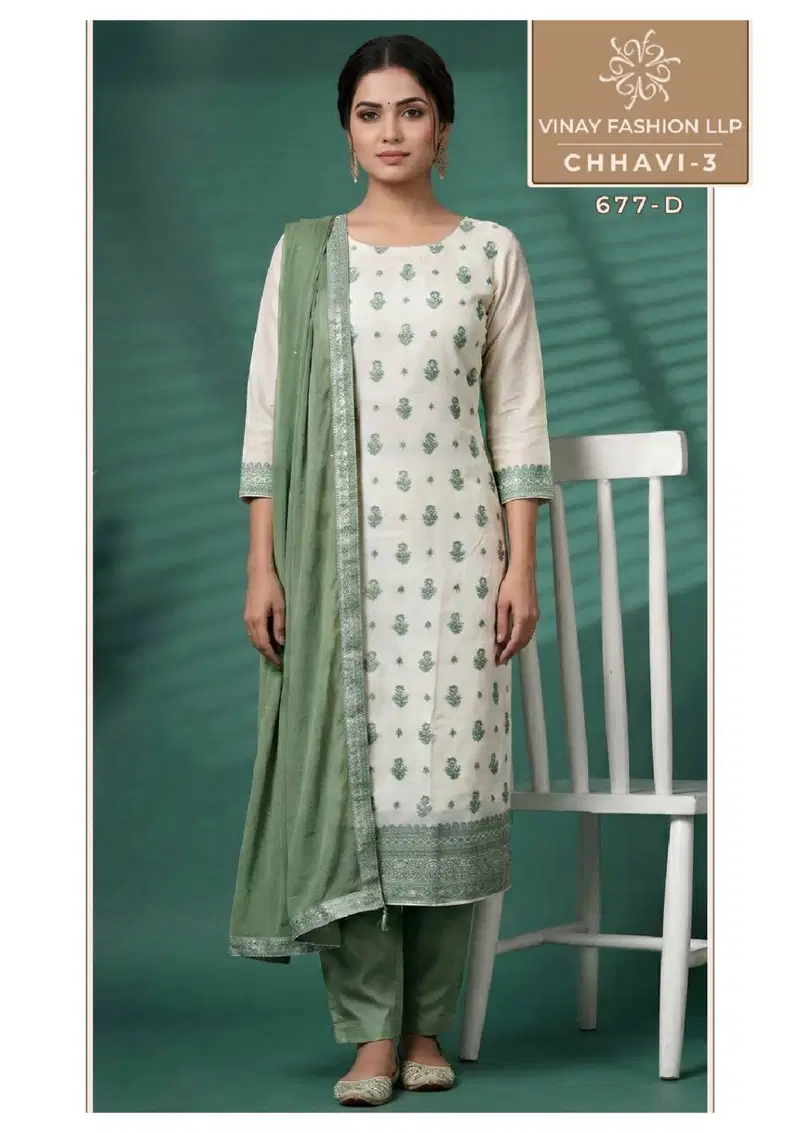 Launching Vinay Kuleesh Chhavi Vol 3 Via Muslin Handworked Salwar Kameez Collection Wholesale 2026