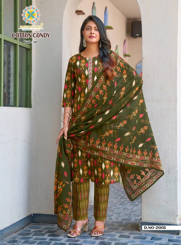 Beautiful Cotton Candy Vol 2 By Passion Tree Heavy Cotton Prin Kurti Bottom With Dupatta Wholesale 2026