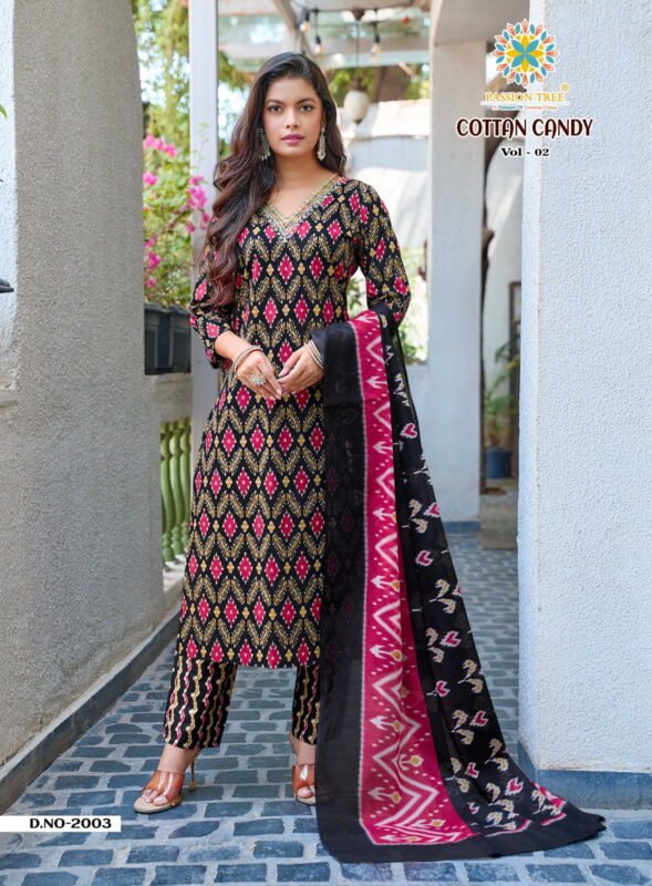 Beautiful Cotton Candy Vol 2 By Passion Tree Heavy Cotton Prin Kurti Bottom With Dupatta Wholesale 2026
