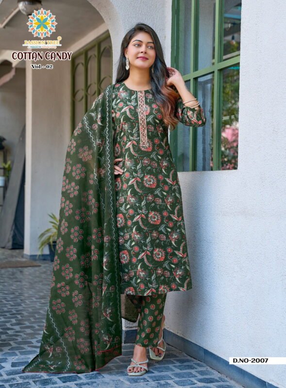 Beautiful Cotton Candy Vol 2 By Passion Tree Heavy Cotton Prin Kurti Bottom With Dupatta Wholesale 2026