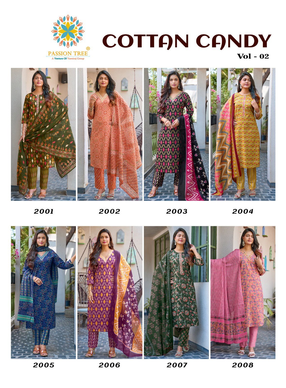 Beautiful Cotton Candy Vol 2 By Passion Tree Heavy Cotton Prin Kurti Bottom With Dupatta Wholesale 2026