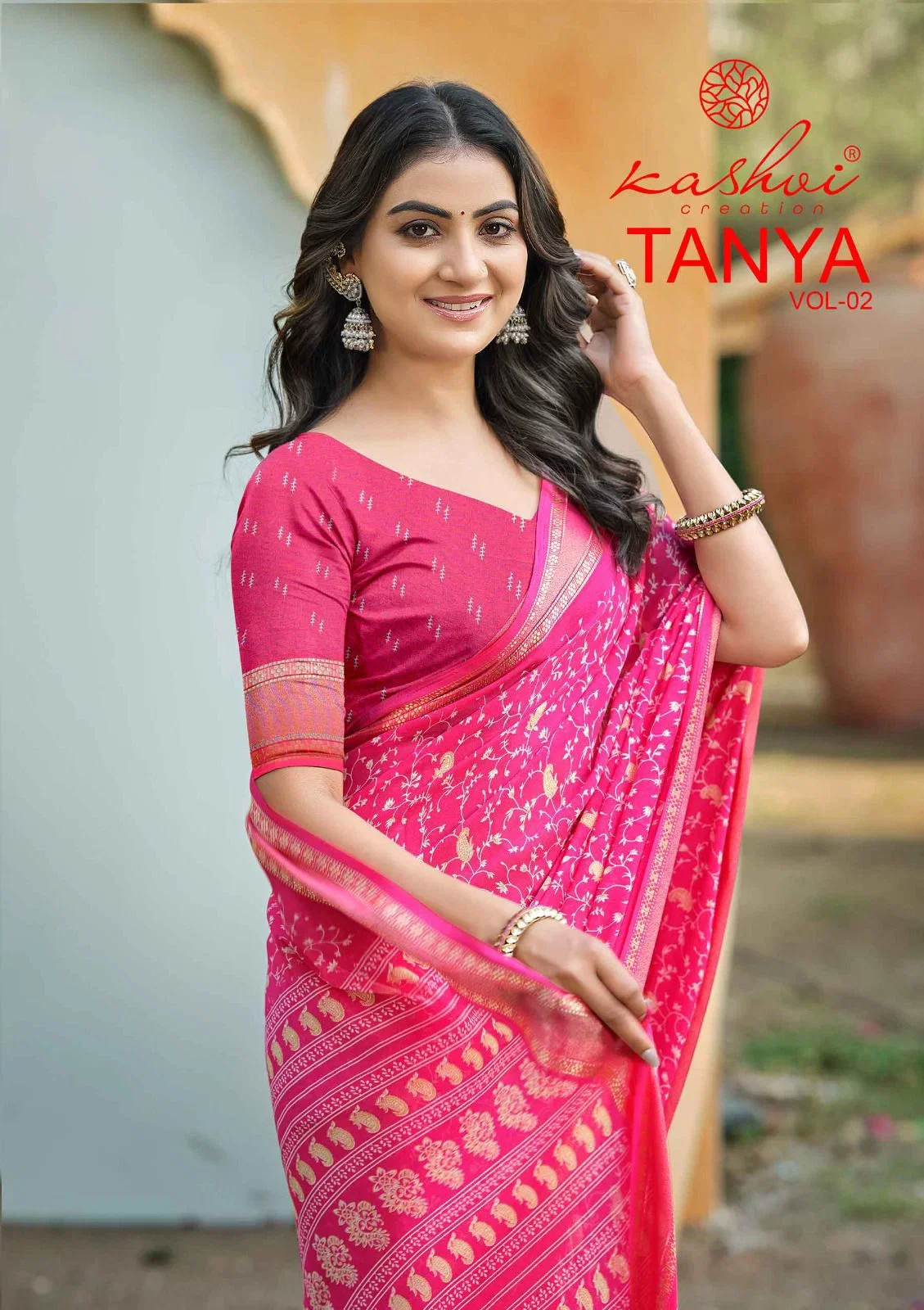 Kashvi Tanya Vol 2 Dull Moss Saree Collection Wholesale