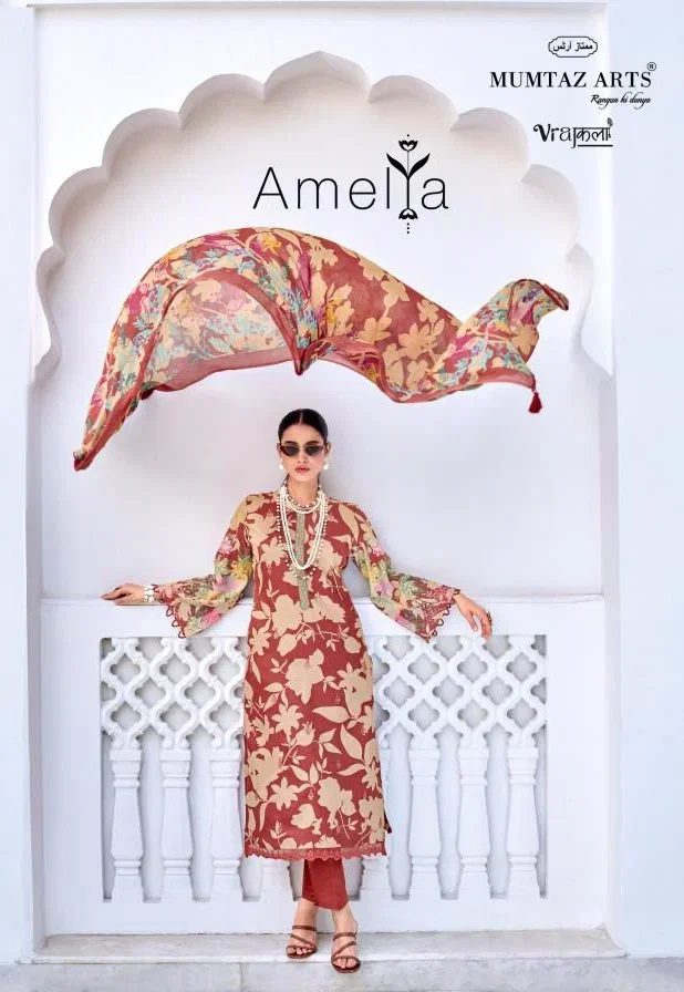 Mumtaz Arts Amelia Viscose Jam Digital Printed Dress Material Wholesale