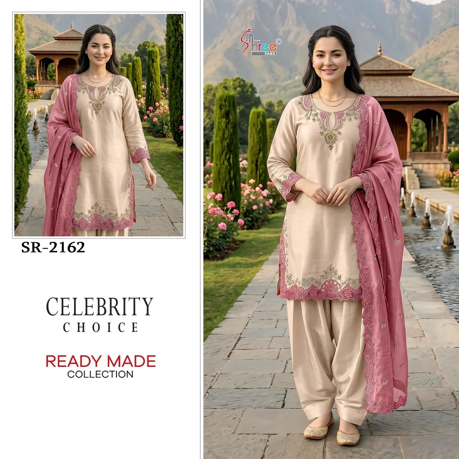 Buy Shree R 2162 Readymade Viscose Satin Khatli Work Salwar Kameez Wholesale 2026