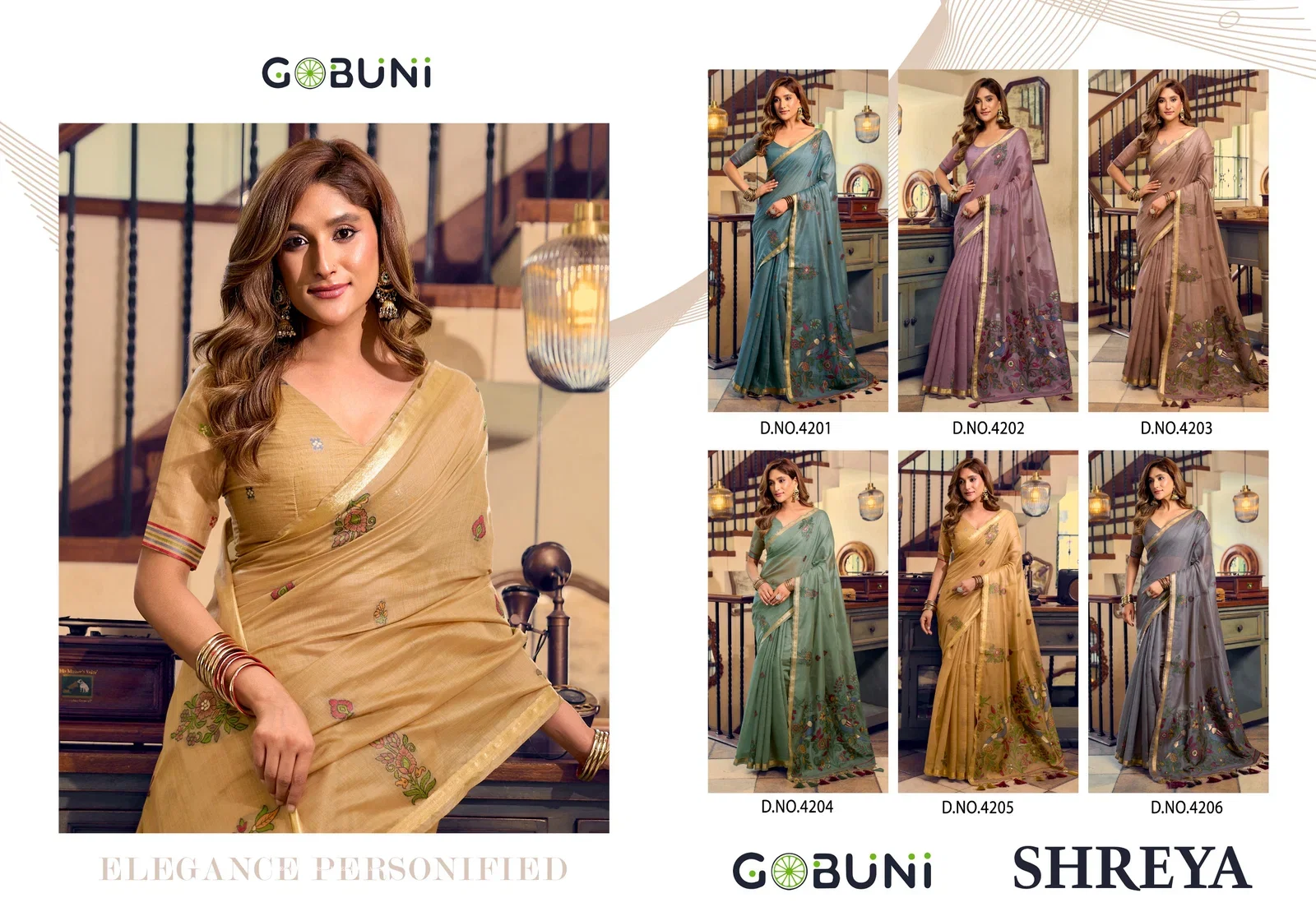 Latest Gobuni Shreya Kolkata Cotton Lichi Work Saree Collection Wholesale 2026