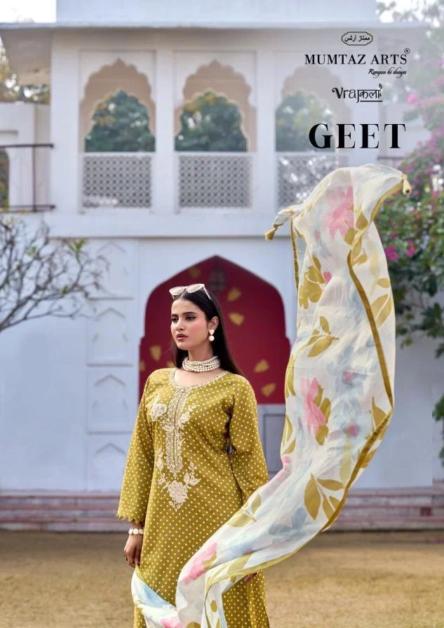Mumtaz Arts Geet Cotton Dupatta Viscose Jam Digital Printed Salwar Kameez Collection Wholesale