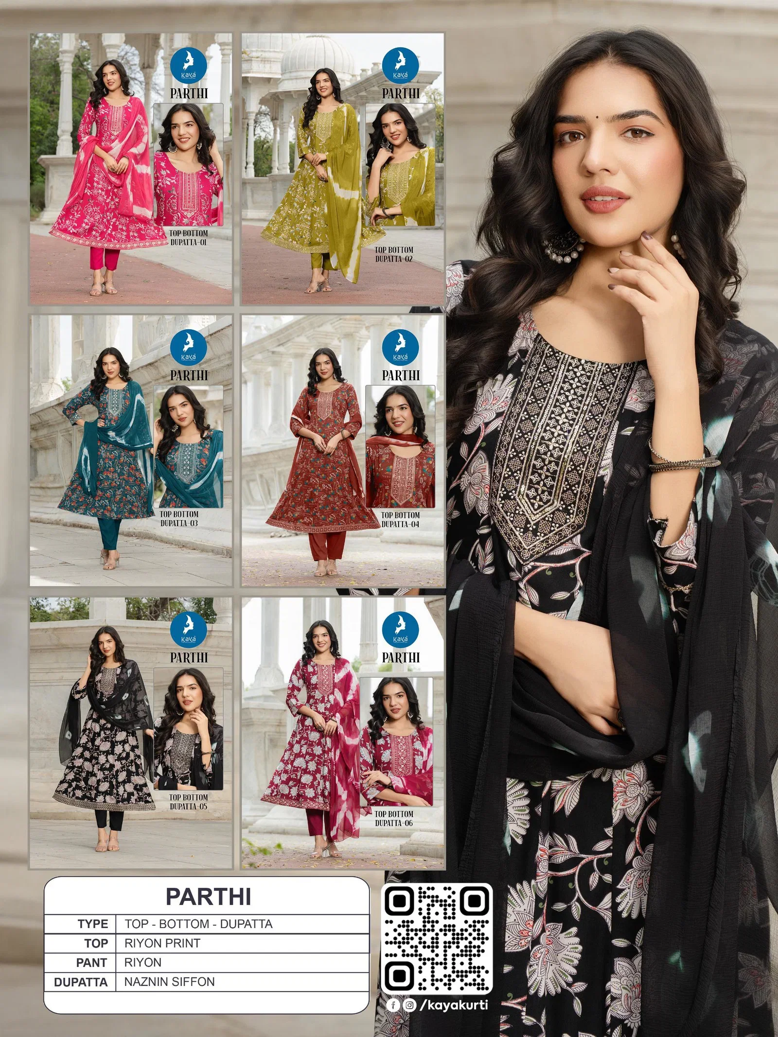 Launching Kaya Parthi Rayon Printed Kurti With Bottom Dupatta Wholesale 2026