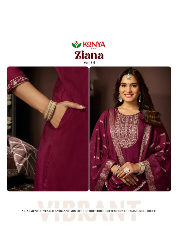 Launching Kanya Zianna Vol 1 Vertican Embroidery Worked Kurti Set Collection Wholesale 2026