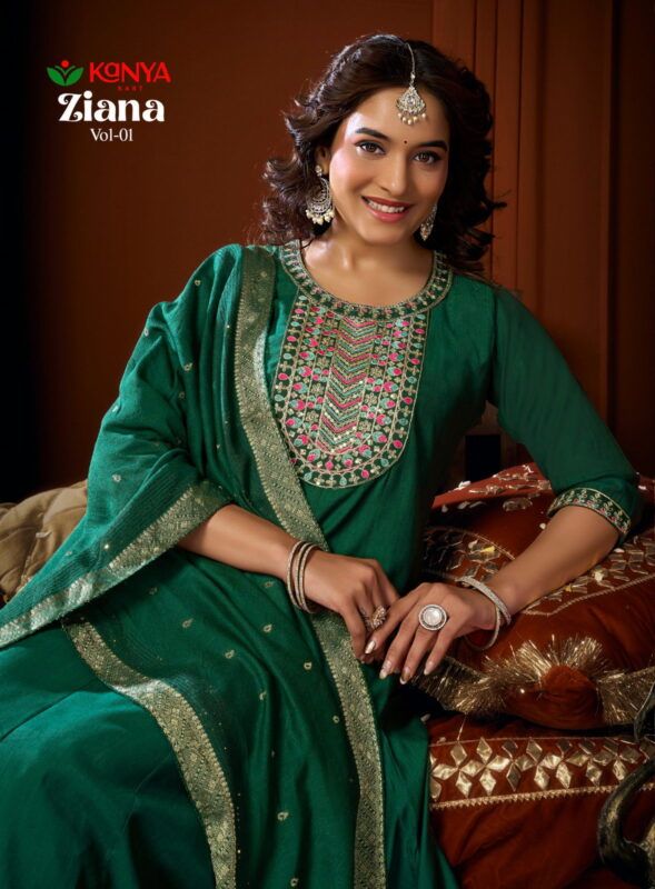 Launching Kanya Zianna Vol 1 Vertican Embroidery Worked Kurti Set Collection Wholesale 2026