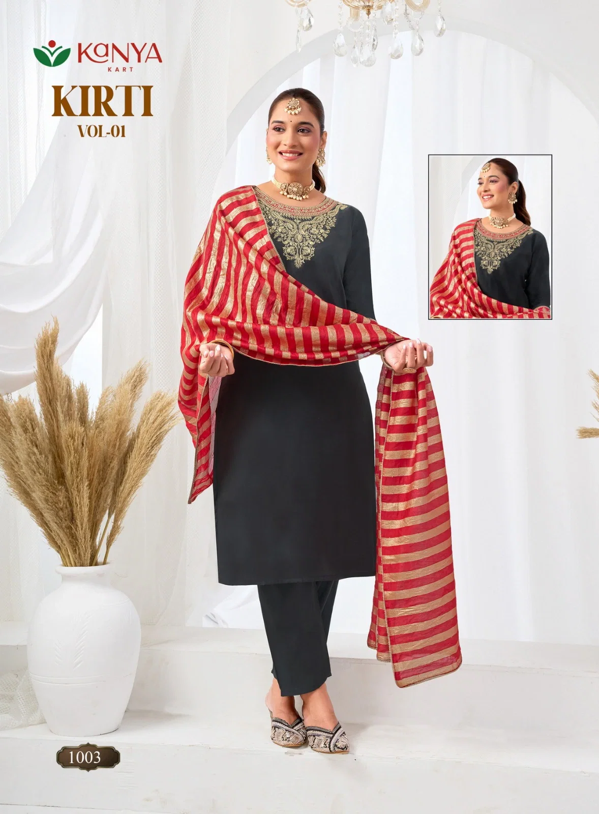 Launching Kanya Kriti Vol 1 Roman Silk Embroidery Top Bottom With Dupatta Wholesale 2026