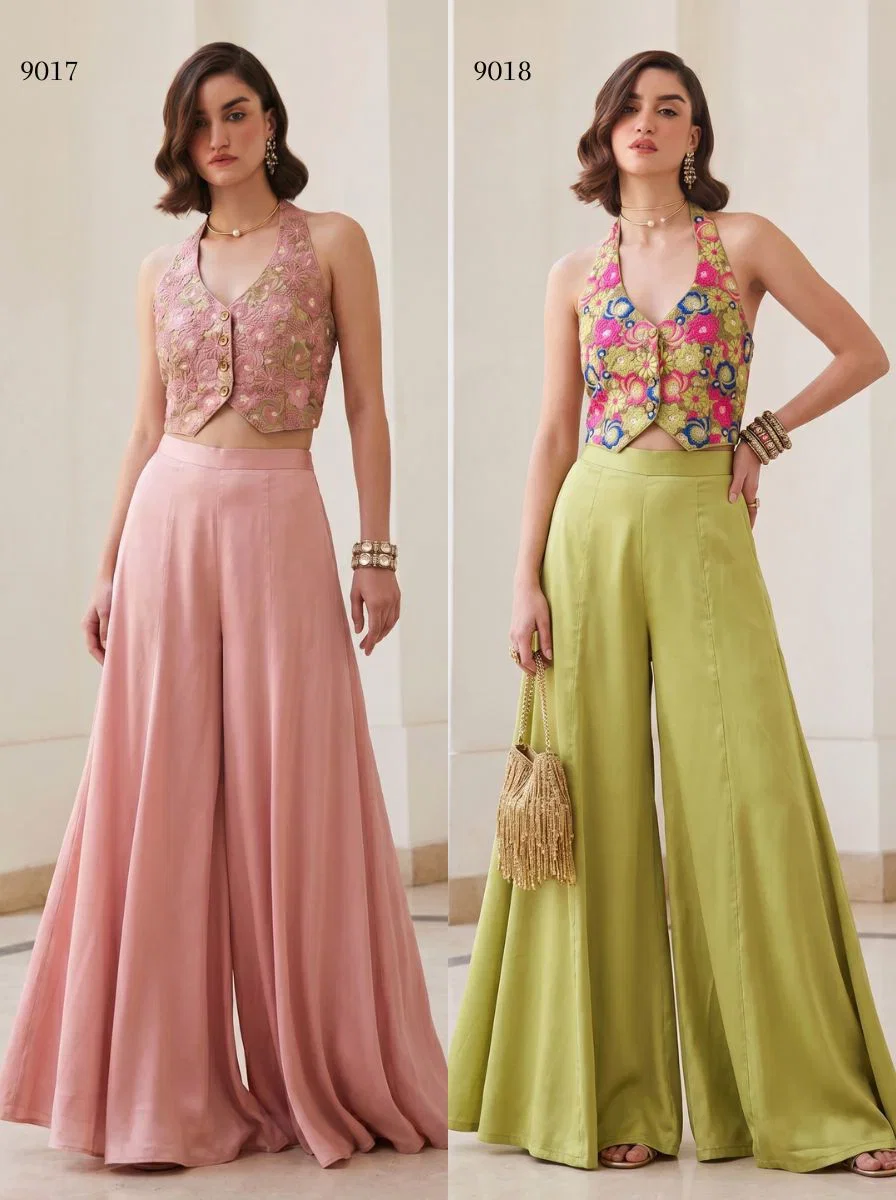 Beautiful Alizeh 9017 And 9018 Soft Silk Designer Indo Western Collection Wholesale 2026