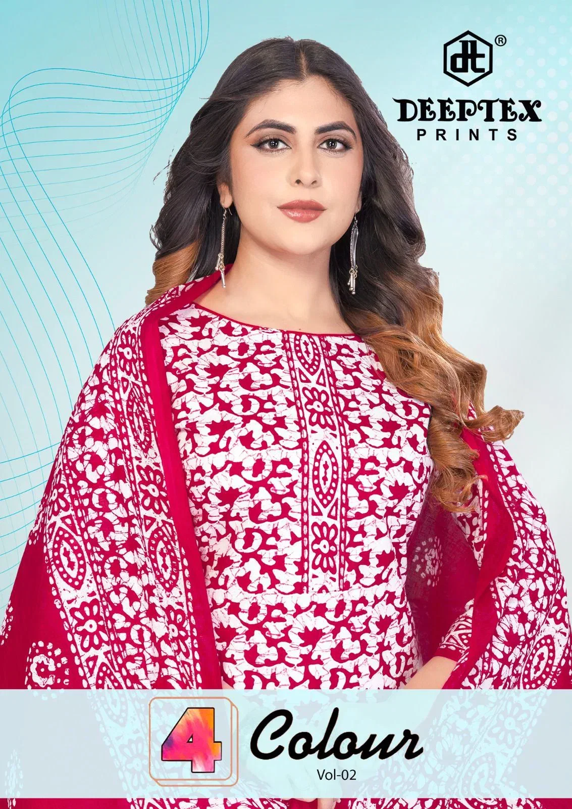 Deeptex 4 Colour Vol 2 Cotton Printed Fancy Dress Material Collection Wholesale