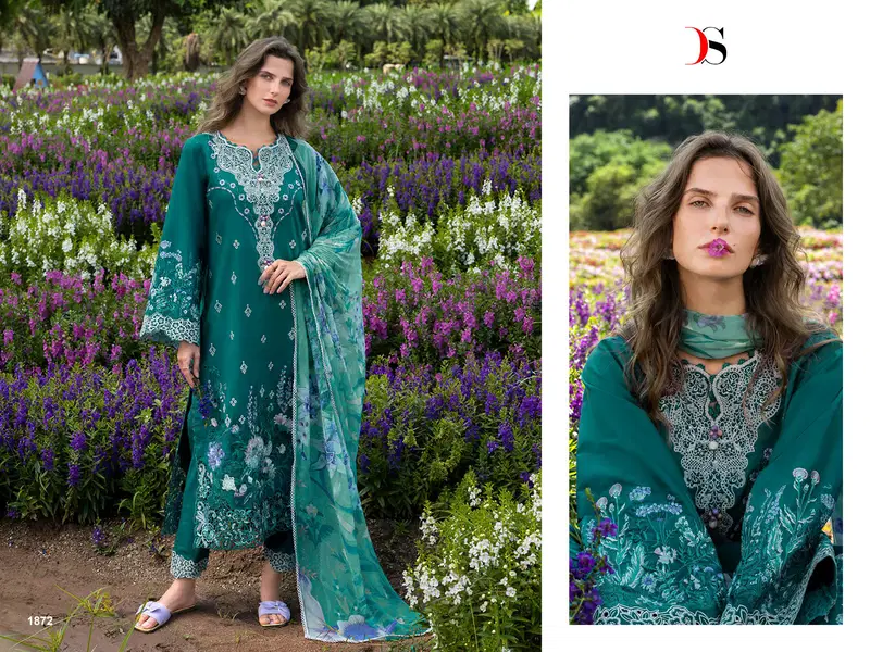 Buy Deepsy Mushq 2 Lawn Chiffon Dupatta Cotton Embroidered Salwar Kameez Collection Wholesale 2026
