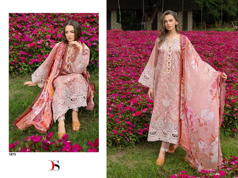 Buy Deepsy Mushq 2 Lawn Chiffon Dupatta Cotton Embroidered Salwar Kameez Collection Wholesale 2026