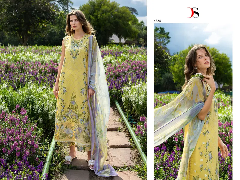 Buy Deepsy Mushq 2 Lawn Chiffon Dupatta Cotton Embroidered Salwar Kameez Collection Wholesale 2026