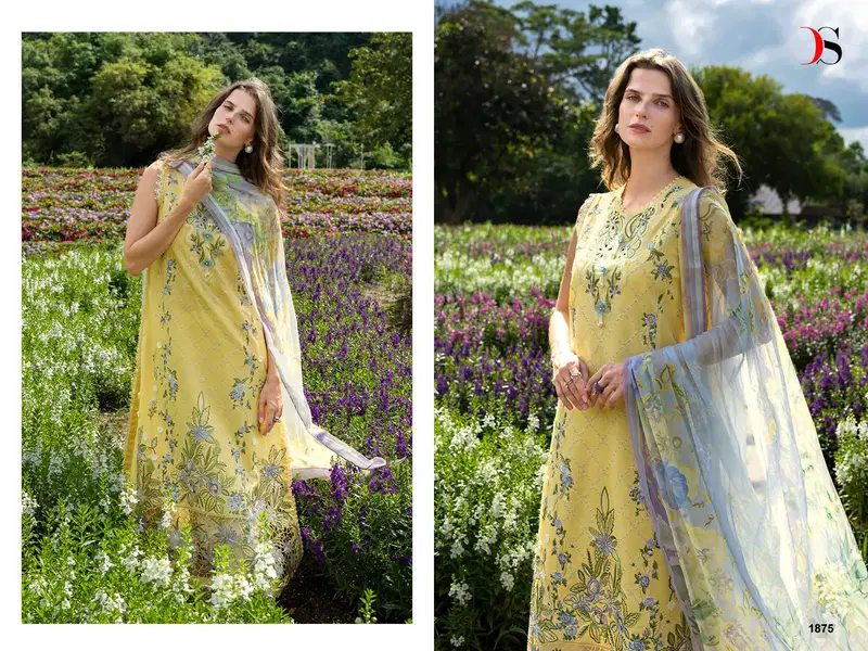 Buy Deepsy Mushq 2 Lawn Chiffon Dupatta Cotton Embroidered Salwar Kameez Collection Wholesale 2026