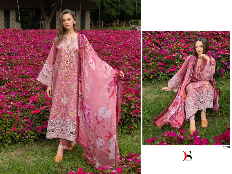Buy Deepsy Mushq 2 Lawn Chiffon Dupatta Cotton Embroidered Salwar Kameez Collection Wholesale 2026