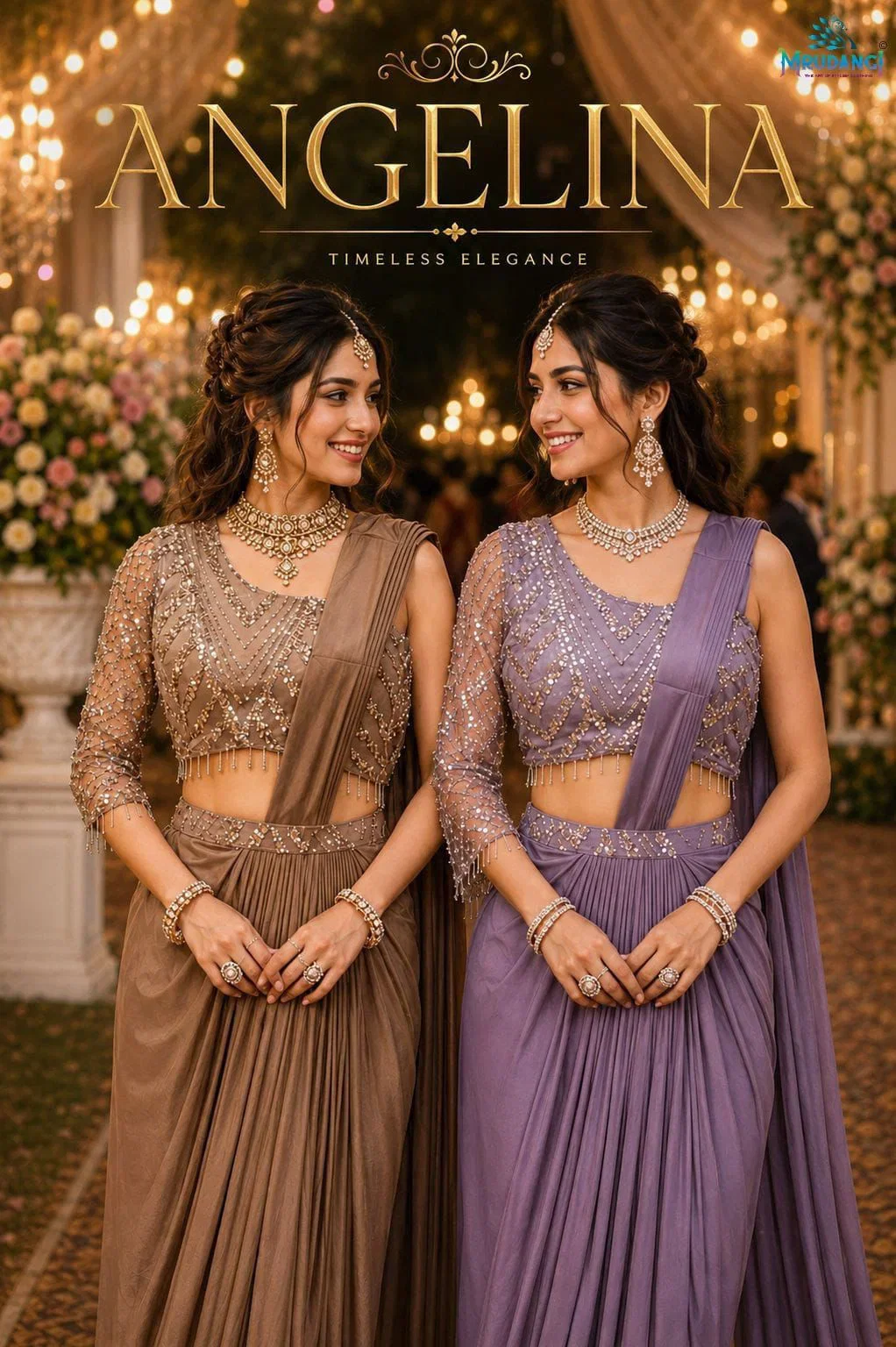 Murdangi Angelina Lycra Designer Ready To Wear Saree Collection Wholesale