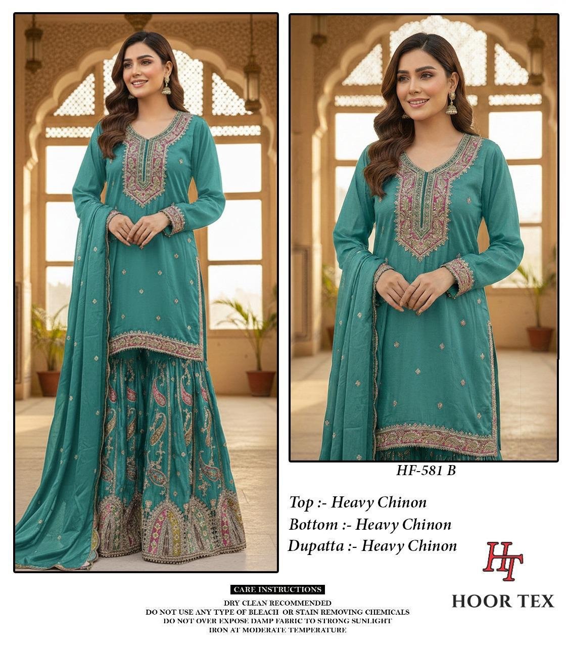 Buy Hoor Tex 851 A To D Chinon Embroidered Salwar Kameez Wholesale 2026